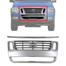 Load image into Gallery viewer, Grille Assembly Chrome +Hood Molding For 2006-10 Ford Explorer /07-10 Sport Trac