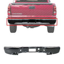 Load image into Gallery viewer, Rear Step Bumper Face Bar Black Steel For 1999-2006 Chevy Silverado / GMC Sierra