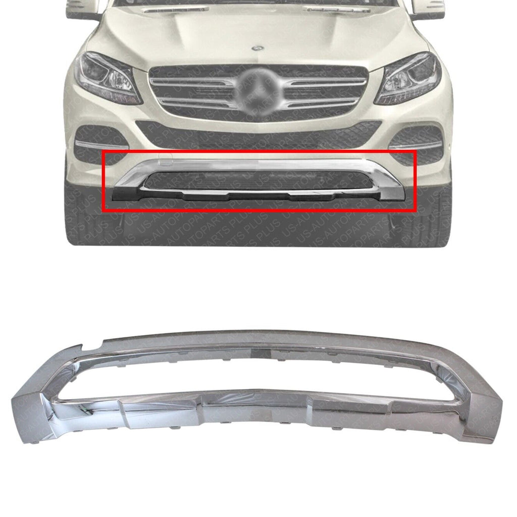 Front Bumper Grille Cover Trim Chrome For 2016-2019 Mercedes Benz GLE-Class