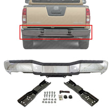 Load image into Gallery viewer, Rear Step Bumper Face Bar Chrome Steel Assembly For 1998-2000 Nissan Frontier