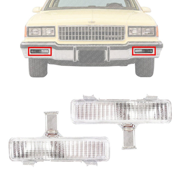 Left & Right Turn Signal Light Plastic Lens Fits 1980-1990
