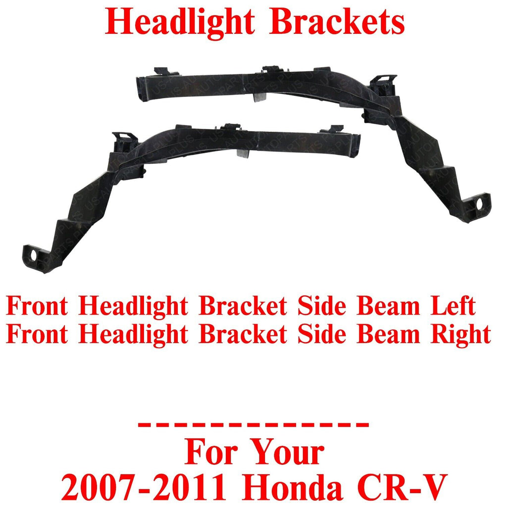 Front Headlight Brackets Side Beam Left & Right For 2007-2011 Honda CR-V 2Pcs