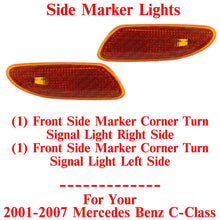 Load image into Gallery viewer, Front Side Marker Corner Turn Signal Lights For 2001-2007 Mercedes Benz C-Class