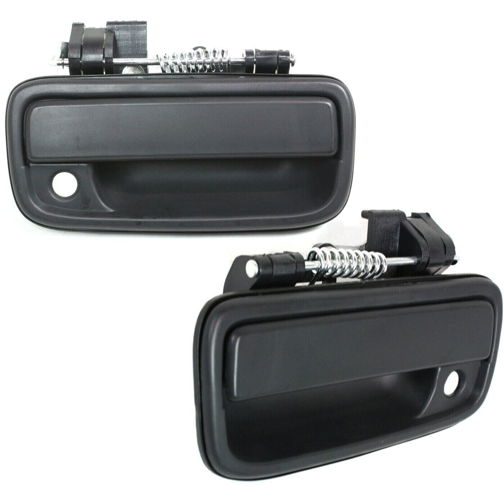 Exterior Door Handle For 95-2004 Toyota Tacoma Set of 2 Front Black Plastic