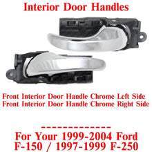 Load image into Gallery viewer, Font Interior Door Handles Chrome LH&amp;RH For 1999-2004 Ford F-150 / 1997-99 F-250