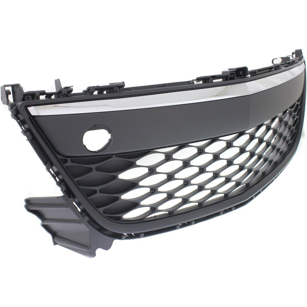 Front Bumper Lower Grille Black with Chrome Trim For 2010-2012 Mazda CX-7