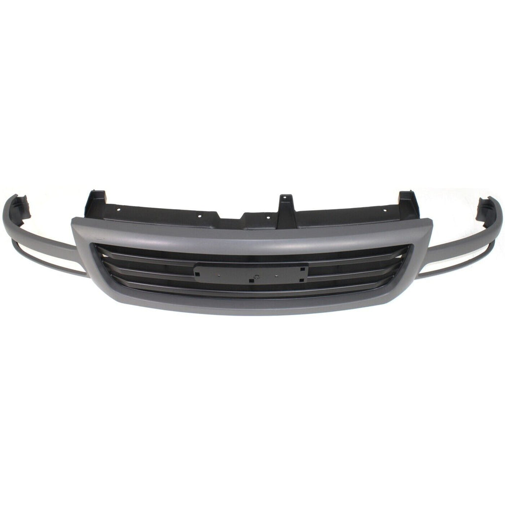 Front Grille Assembly Painted Dark Gray Shell / Black Insert For 2003-2006 GMC Sierra 1500