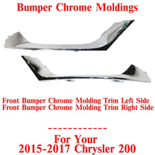 Load image into Gallery viewer, Front Bumper Chrome Moldings Trim Left &amp; Right Side For 2015-2017 Chrysler 200