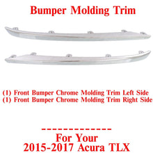 Load image into Gallery viewer, Front Bumper Outer Chrome Molding Trim Left &amp; Right Side For 2015-2017 Acura TLX