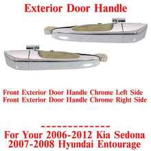Load image into Gallery viewer, Rear Exterior Door Handles Chrome LH &amp; RH For 2006-12 Sedona / 2007-08 Entourage