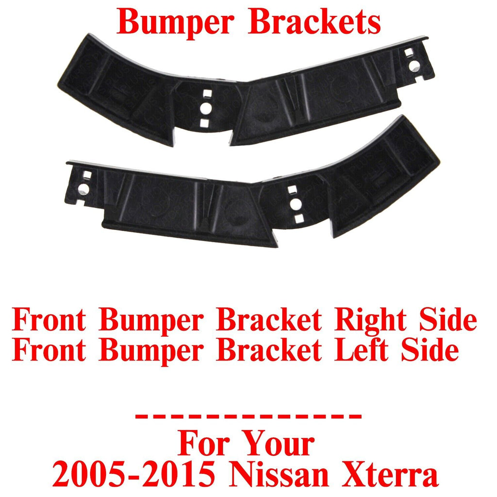 2Pcs Front Bumper Brackets Driver & Passenger Side For 2005-2015 Nissan Xterra