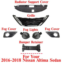 Load image into Gallery viewer, Grille Assembly + Fog Lights Kit + Radiator Cover For 2016-2018 Nissan Altima