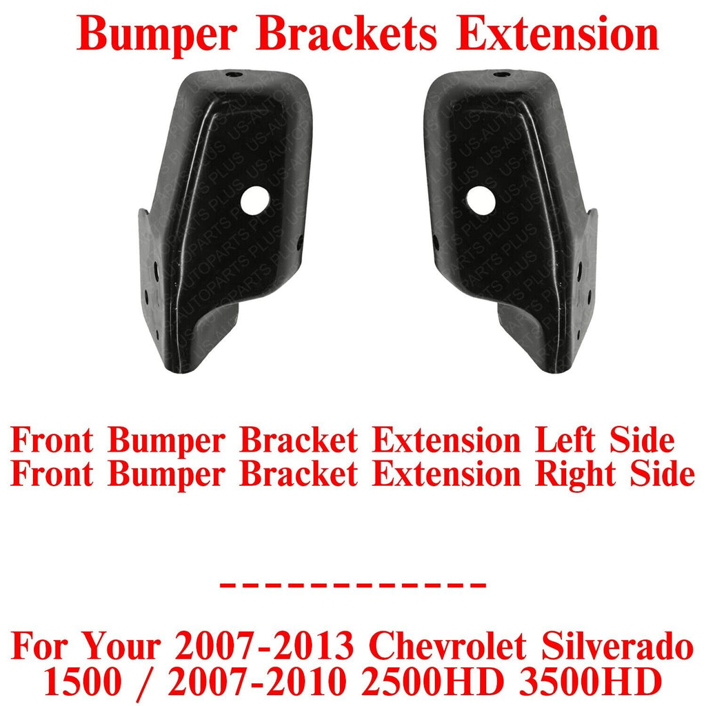 Front Bumper Brackets Extension For 2007-13 Silverado 1500 / 07-10 2500HD 3500HD