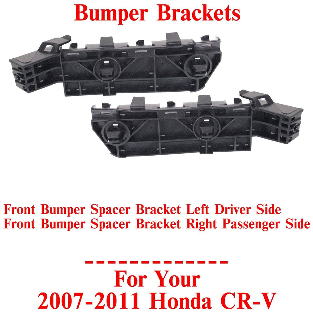 Front Bumper Spacer Brackets Driver & Passenger Side For 2007-2011 Honda CR-V
