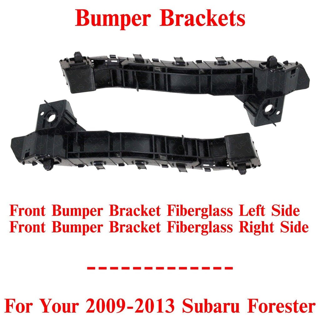 Front Bumper Retainer Brackets Fiberglass LH & RH For 2009-2013 Subaru Forester