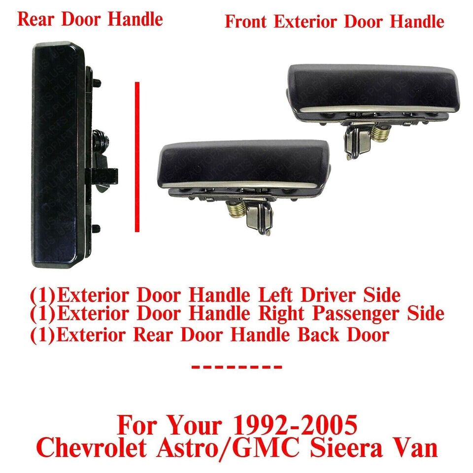 Tailgate & Front Door Handles LH + RH For 1992-2005 Chevy Astro / GMC Safari Van