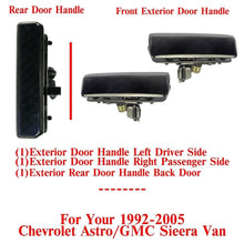 Load image into Gallery viewer, Tailgate &amp; Front Door Handles LH + RH For 1992-2005 Chevy Astro / GMC Safari Van