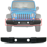 Front Bumper Cover Textured For 2007-2018 Jeep Wrangler (JK) w/ Fog light holes