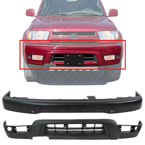 Front Bumper Face Bar and Lower Valance with Flare Hole For 99