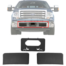 Load image into Gallery viewer, Front Bumper Guards Pads &amp; License Plate Frame Bracket For 2009-2014 Ford F-150