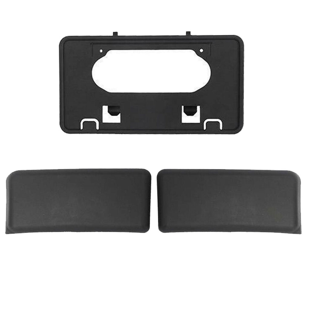 Front Bumper Guards Pads & License Plate Frame Bracket For 2009-2014 Ford F-150