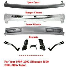 Load image into Gallery viewer, Front Bumper Chrome Kit With Brackets For 1999-02 Silverado 1500 / 2000-06 Tahoe