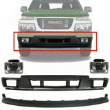 Front Bumper Lower Valance Kit with Fog Lights for 2004-2012 GMC /Chevy Colorado