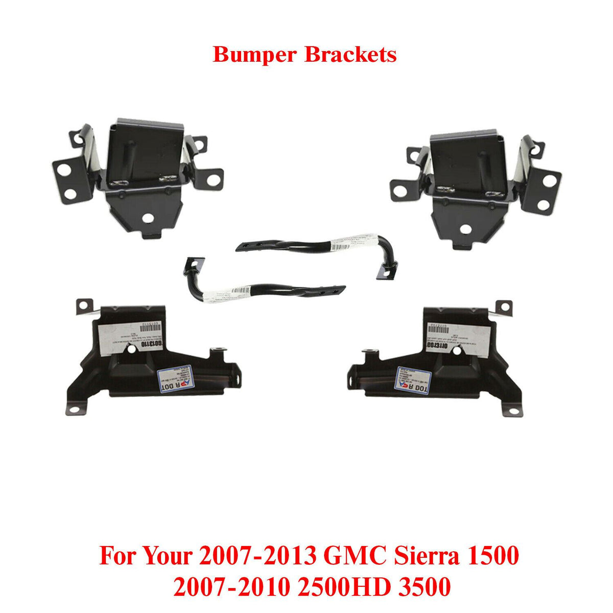 Set of 6 Front Bumper Bracket Outer + Inner For 2007-2013 GMC Sierra 1 – US  AUTO PARTS PLUS