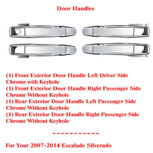 Load image into Gallery viewer, Exterior Chrome Door Handle Set For 07-14 Chevrolet Silverado / Cadilac Escalade