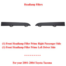 Load image into Gallery viewer, Front Bumper Headlight Filler Primed Steel RH + LH For 2001 - 2004 Toyota Tacoma