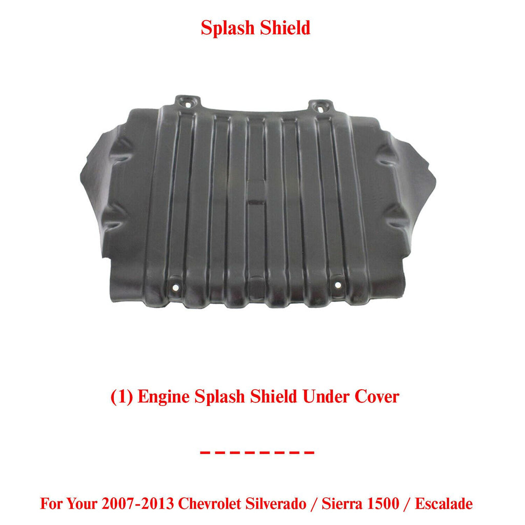 Engine Splash Shield Under Cover For 2007-2013 Silverado / Sierra1500 / Escalade