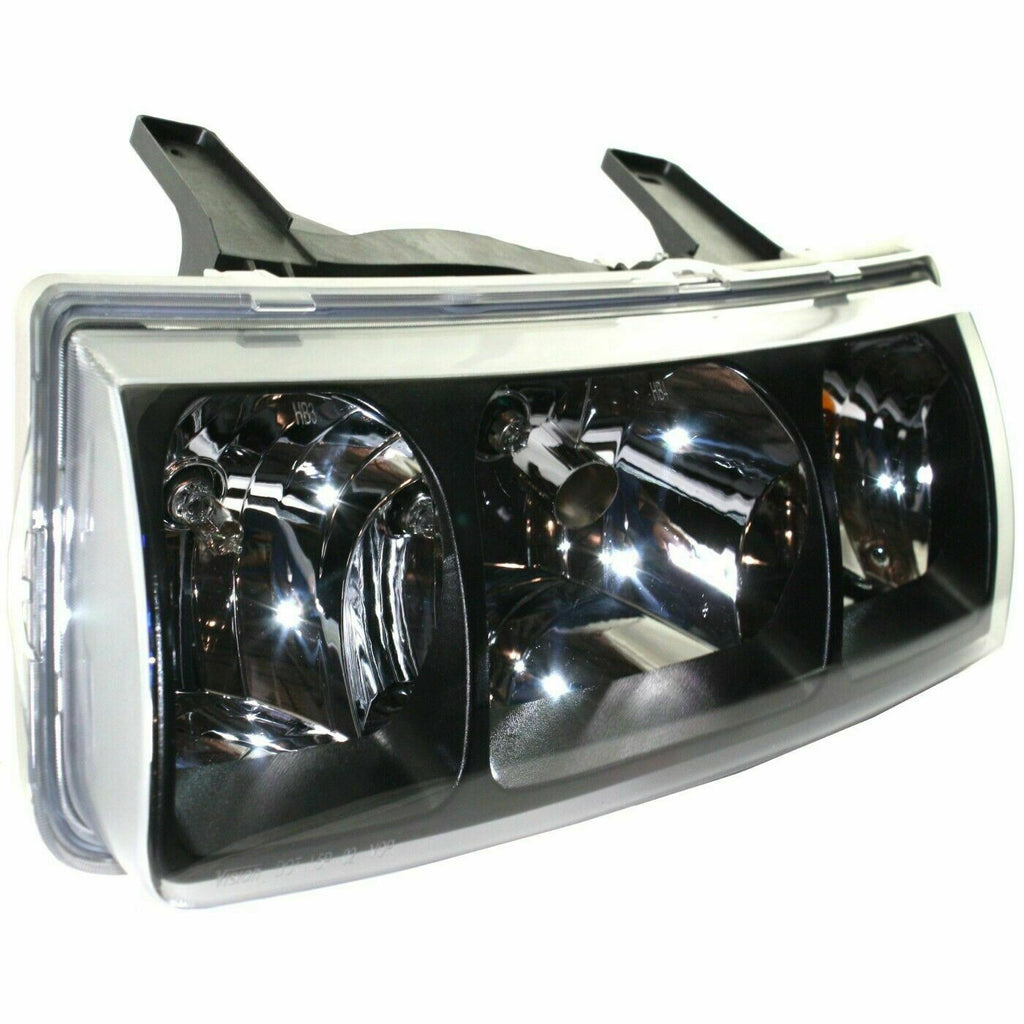 Front Headlamp Halogen + Marker Lens and Housing Set of 2 For 02-2004 Saturn Vue