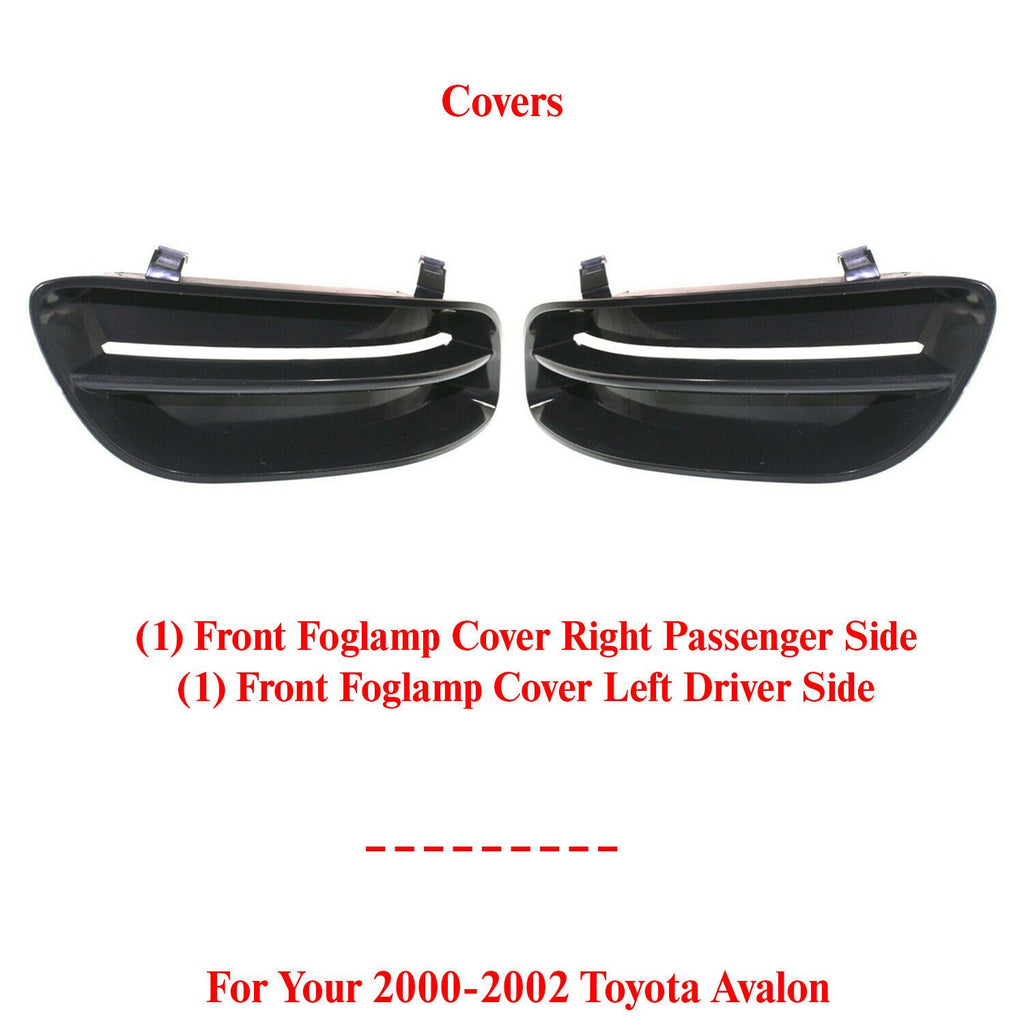 Front Bumper Fog Lamp Cover Primed Set Of 2 For 2000-2002 Toyota Avalon