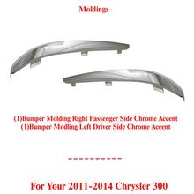 Load image into Gallery viewer, Front Bumper Molding Chrome Left and Right Side For 2011-2014 Chrysler 300