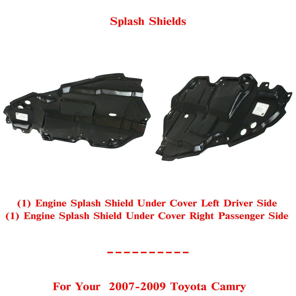 Engine Splash Shield Under Cover LH + RH Side Pair For 2007-2009 Toyota Camry
