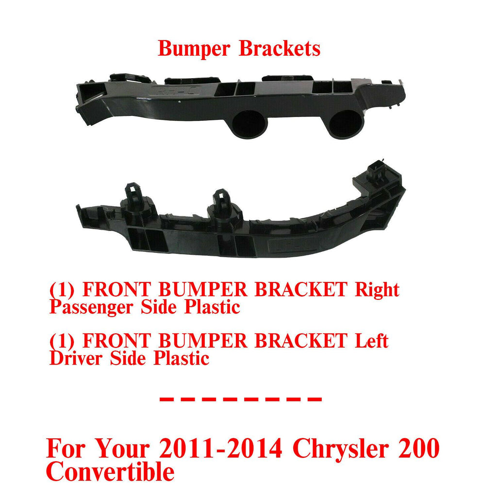 Front Bumper Bracket Left & Right Side For 2011-2014 Chrysler 200