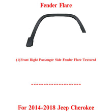 Load image into Gallery viewer, Front Fender Flare Textured Right Passenger Side For 2014-2018 Jeep Cherokee