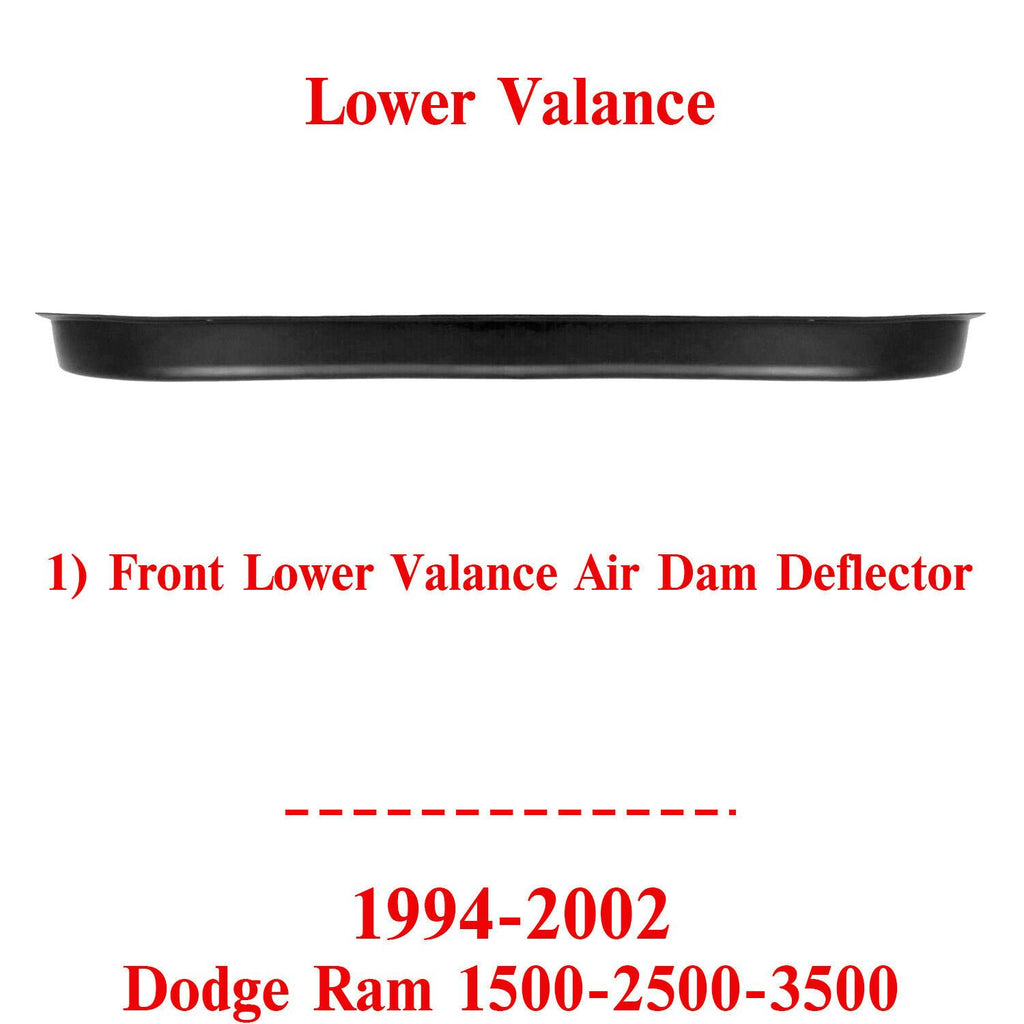 Front Lower Valance Air Dam Deflector For 1994-2002 Dodge Ram 1500 2500 3500
