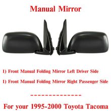 Load image into Gallery viewer, Manual Folding Textured Mirror Left and Right Side For 1995-2000 Toyota Tacoma