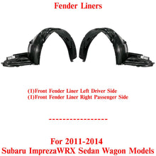 Load image into Gallery viewer, Front Splash Shields Left &amp; Right Side For 2011-2014 Subaru Impreza
