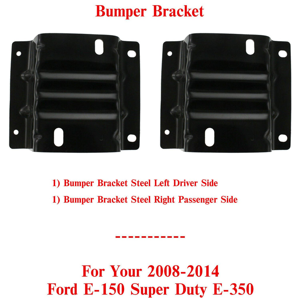 Bumper Bracket Mounting Plate Right & Left Side For 2008-2014 Ford E150-E350
