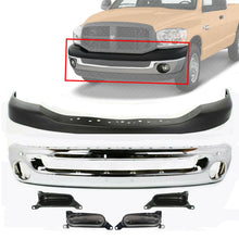 Load image into Gallery viewer, Front Bumper Chrome Steel + Upper Cover + Brackets For 2006-2008 Dodge Ram 1500