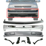 Front Bumper Chrome Kit With Brackets For 1999-02 Silverado 1500 / 2000-06 Tahoe