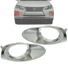Load image into Gallery viewer, Fog Light Trim Molding Left &amp; Right Side Chrome For 2013-2015 Lexus RX350 RX450H