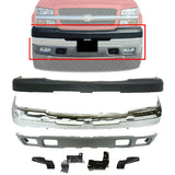 Front Bumper Chrome + Cover + Valance For 2003-2006 Chevy Silverado 2500HD 3500