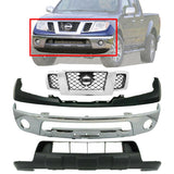 Front Bumper Chrome + Grille + Valance + Rein For 2009-2017 Nissan Frontier