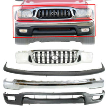 Load image into Gallery viewer, Front Bumper Chrome + Valance + Filler + Grille For 2001-2004 Toyota Tacoma