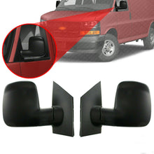 Load image into Gallery viewer, Side Mirror Left &amp; Right Side Manual For 2008-2020 Chevy Express GMC Savana Van
