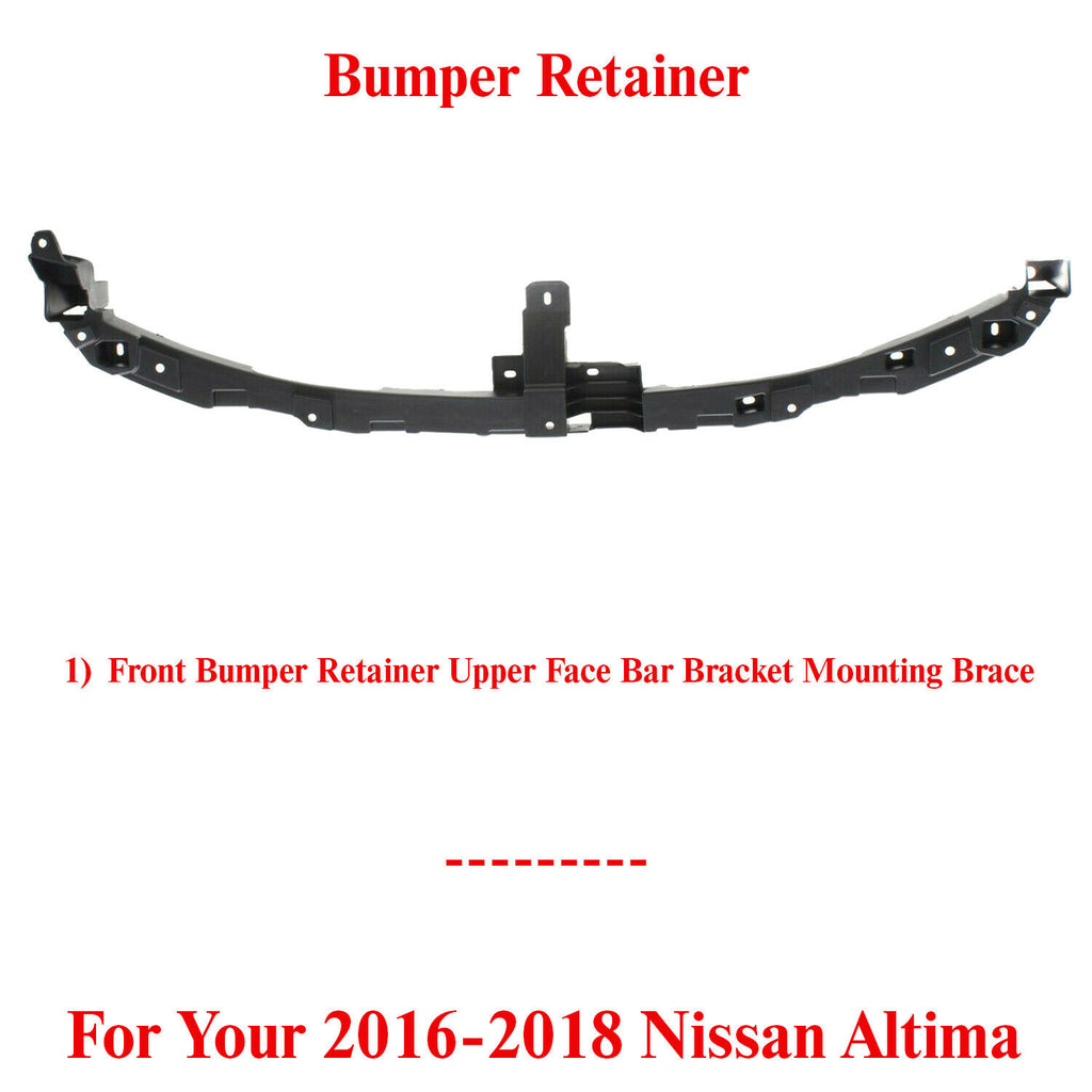 Front Bumper Retainer Upper Face Bar Bracket For 2016-2018 Nissan Altima