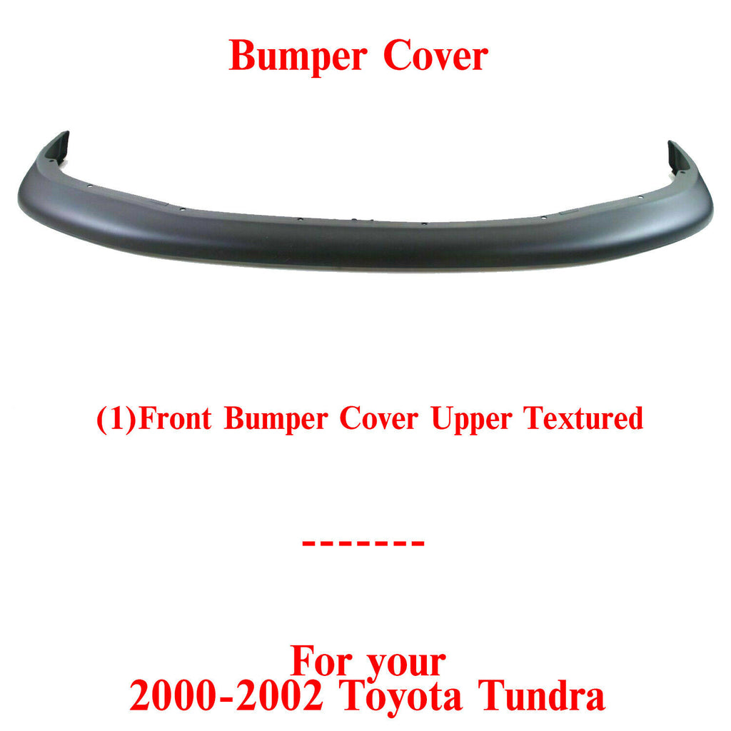 Front Bumper Upper Cover Textured Plastic For 2000-2002 Toyota Tundra Limited